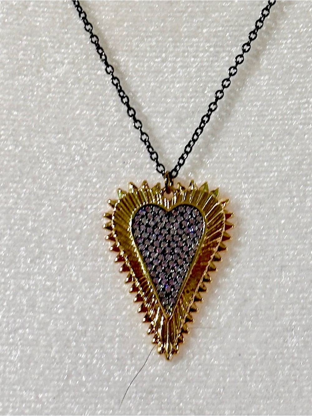 Melanie Mixed Metal Heart Necklace - 18” with 2” Extender
